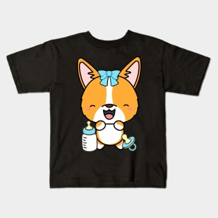 Cute corgi is a baby Kids T-Shirt